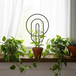 Plant Trellis, Circle Shaped Plant Support, Indoor Garden Decor, 11.875" tall